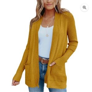Market & Spruce Yellow Cardigan M
